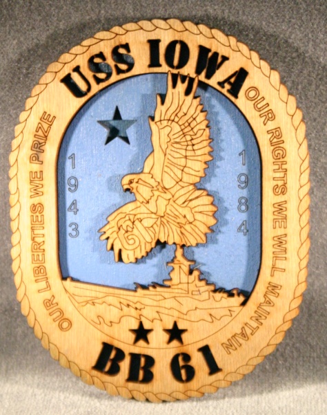USS Iowa Crest Wall Tribute